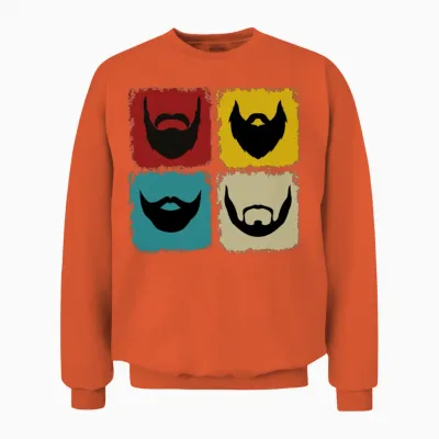 Retro Sunset Beard Life Unisex Sweatshirt - Orange