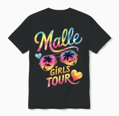 Malle Girls Tour Party Mädels Frauen Gruppen Unisex T-Shirt - Black