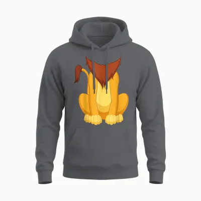 Lion Shirt Adult Men Women Children Lion Costume Unisex Hoodie - Charcoal