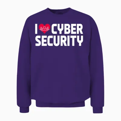 I Love Cyber Security Unisex Sweatshirt - Purple