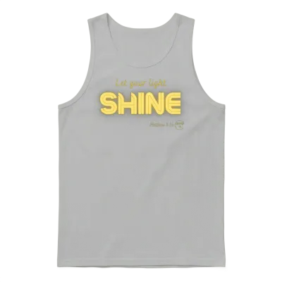 Let Your Light Shine Unisex Tank Top - Ash