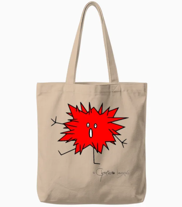 Woolly Beastie Spiky © Chyropterum Innoxius Tote Bags in Natural