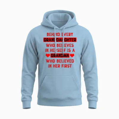 Granddaughter Quote Funny Unisex Hoodie - Light Blue