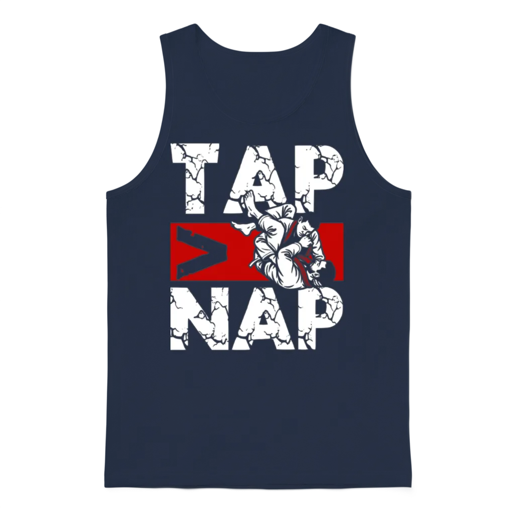 Tap Nap Bjj Martial Arts Grapplers Brazilian Unisex Tank Top - Navy