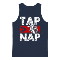 Tap Nap Bjj Martial Arts Grapplers Brazilian Unisex Tank Top - Navy – 1