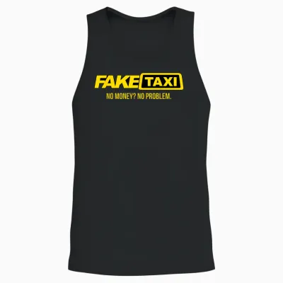 Funny Fake Taxi Driver Clothing - Unisex Adult T-Shirt - Black - S - Short Sleeve Unisex Tank Top - Black