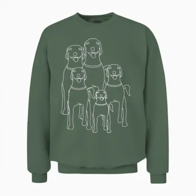Dog Unisex Sweatshirt - Military Green