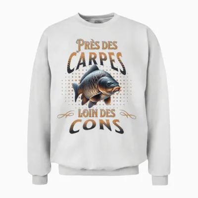 Gift for Carp Fishing Unisex Sweatshirt - White