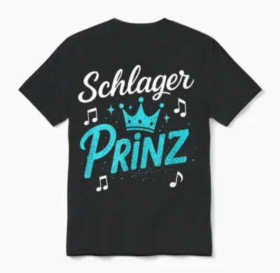 Schlager Prinz - Schlager Schlagerparty Unisex T-Shirt - Black