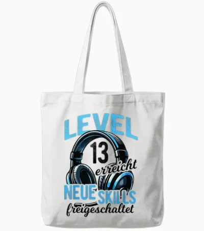 13. Geburtstag Jungen Video Gamer Level 13 Erreicht Junge Tote Bags - White