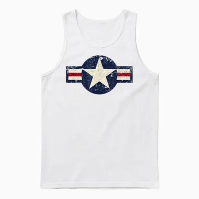 Millésime 1947 à Présent Style Aviation Militaire Américaine Roundel Unisex Tank Top - White