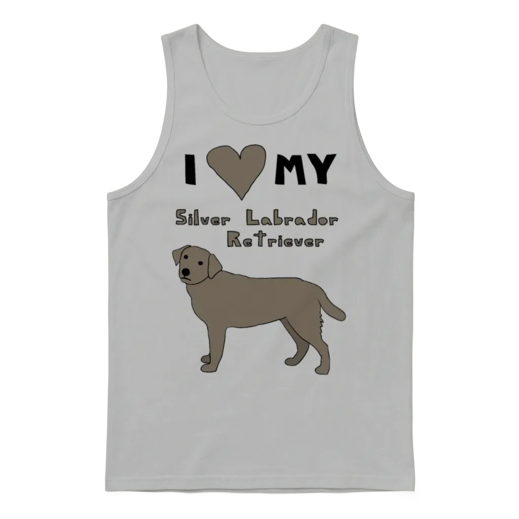 I Heart My Silver Labrador Retriever Unisex Tank Top - Ash