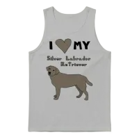 I Heart My Silver Labrador Retriever Unisex Tank Top - Ash – 1
