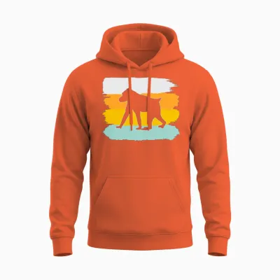Monkey Retro Unisex Hoodie - Orange