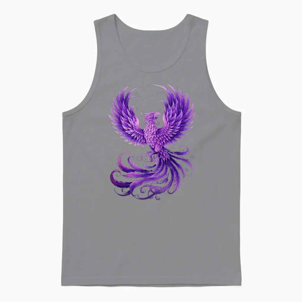 Phoenix Bird Mythischer Vogel Verjüngung Vogel Unisex Tank Top in Sport Grey