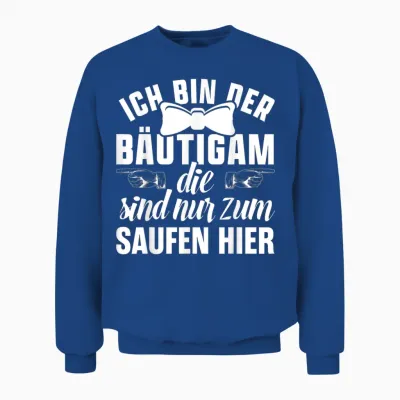 Jga Outfit Co. Herren T-Shirt Schwarz Small Party Jga Junggesellenabschied T-Shirt Mit Kurzarm Und Schleife Unisex Sweatshirt - Royal