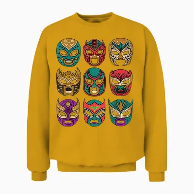 Vintage Wrestling - Retro Lucha Libre Unisex Sweatshirt - Gold