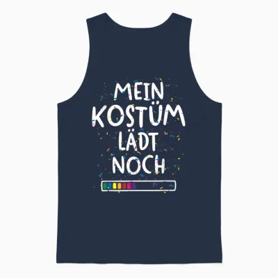 Mein Kostüm Lädt Noch Ladebalken Fancy Dress Costume Carnival T-Shirt, Black, S Unisex Tank Top - Navy