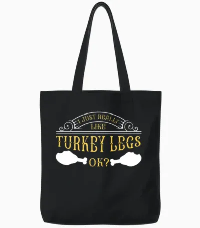 Renaissance Festival Ren Fair Faire Funny Tote Bags - Black