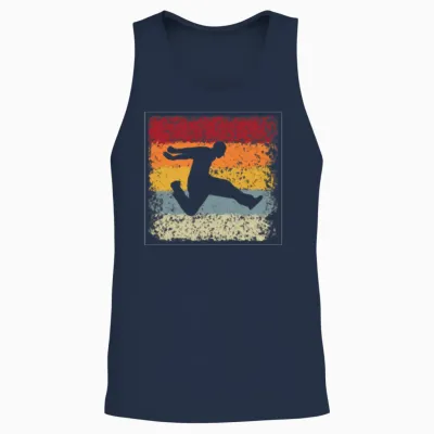 Parkour Retro Unisex Tank Top - Navy