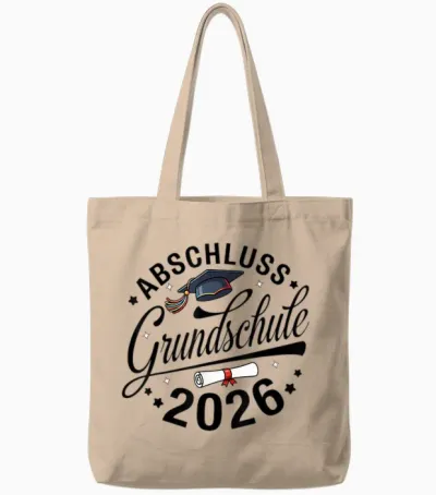 Abschluss Grundschule Geschafft 2026 Abschied Tote Bags - Natural