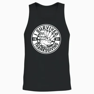 Thanksgiving Funny Unisex Tank Top - Black
