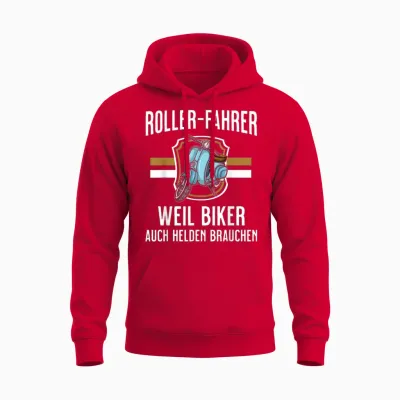Scooter Gift for Scooter Riders Men Women Scooter Rider T-Shirt, Black Unisex Hoodie - Red