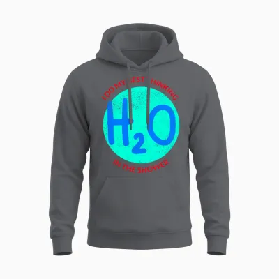 Thinking in the Shower Funny Unisex Hoodie - Charcoal