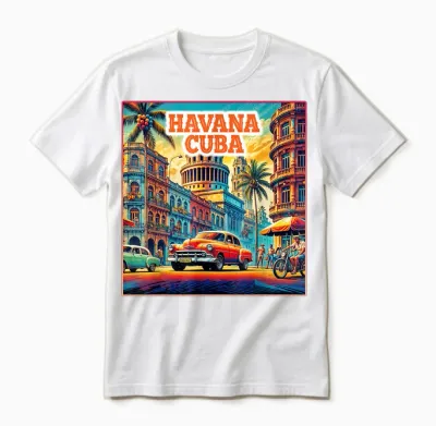 Havana Cuba Shirts Family Travel Tourist Vintage Retro City Unisex T-Shirt - White