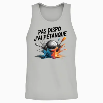 J'peux Pas J'ai Petanque Humour Pétanque Balls Game Unisex Tank Top - Ash