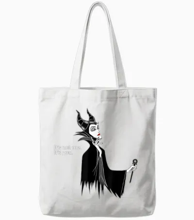 Disney Villains Maleficent It's Not Me It's You Tote Bags - White