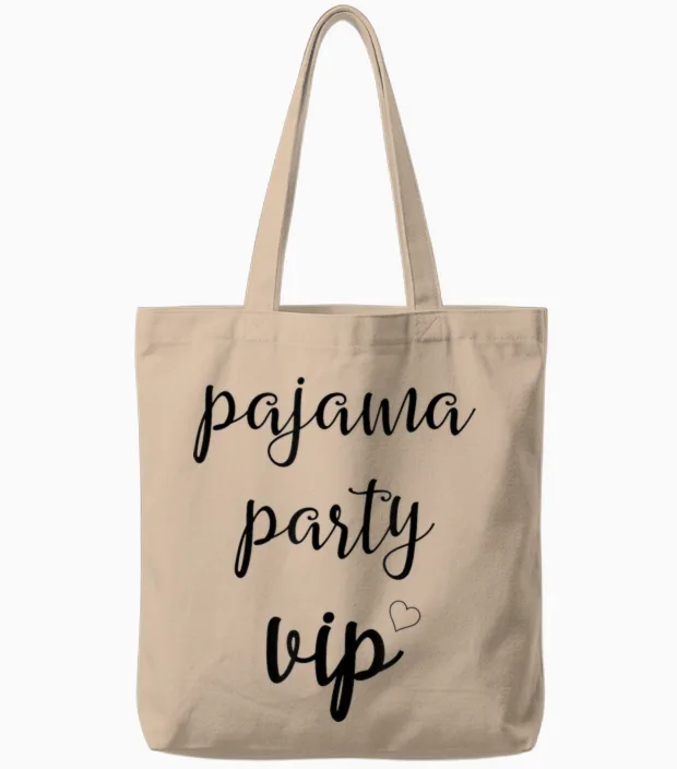 Pajama Party Shirt - Funny Pajama Party Shirt T-Shirt, Gray Tote Bags in Natural