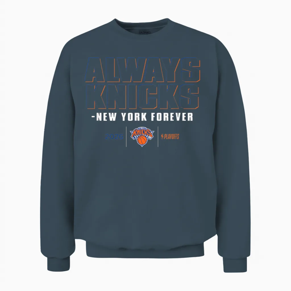 Nba 2026 Playoffs Mantra Knicks Shadow Realm Unisex Sweatshirt in Dark Heather