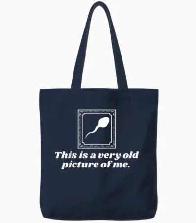 This Is a Very Old Picture of Me | Funny Tote Bags - Navy