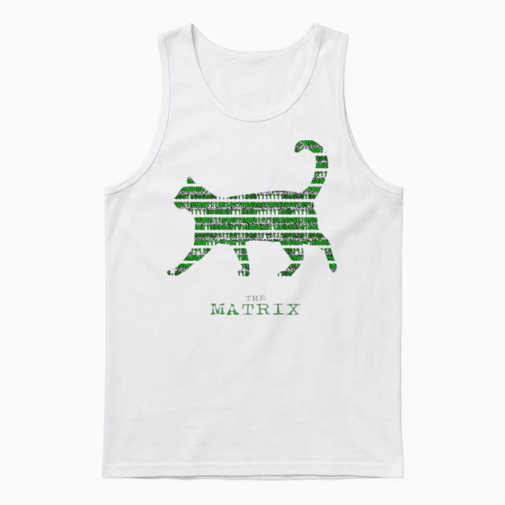 The Matrix Cat - Lovers Unisex Tank Top in White