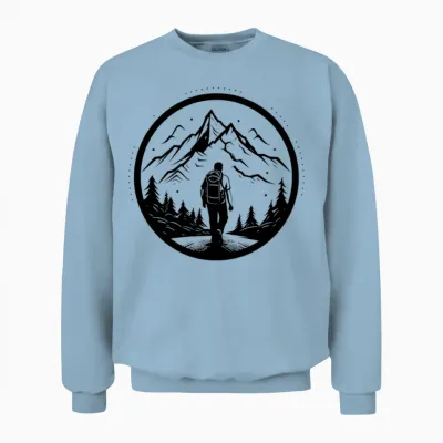 Hiking Unisex Sweatshirt - Light Blue