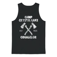 Camp Crystal Lake Counselor Unisex Tank Top - Black – 1