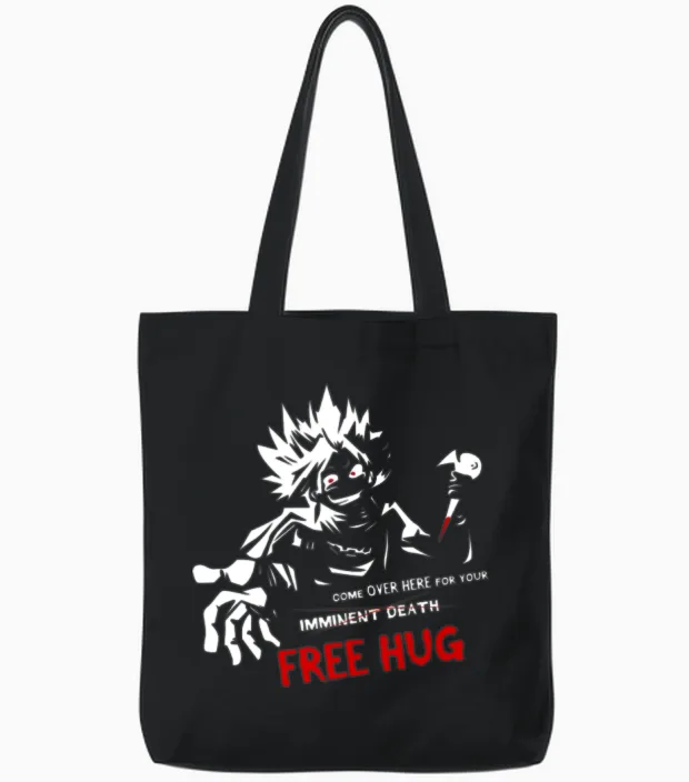 Best Design Melvin Free Hug Tote Bags in Black