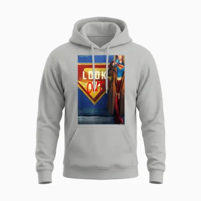 Supergirl 2026 Vertical Unisex Hoodie - Ash
