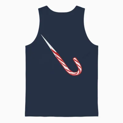 Candy Cane Shiv Unisex Tank Top - Navy