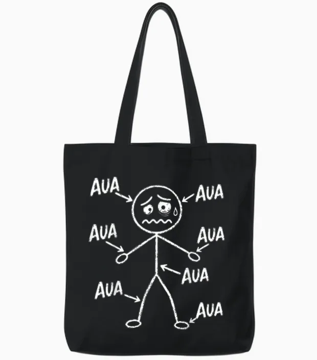 Aua Au Dem Alter Entsprechen Guter Zustand Lustig Geburtstag Tote Bags in Black
