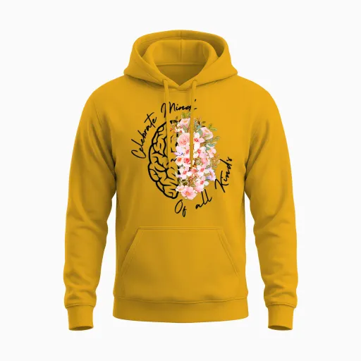 Célébrez Les Esprits De Toutes Sortes De Sensibilisation à La Neurodiversité De L'autisme Unisex Hoodie - Gold