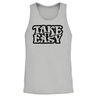 Funny ,take It Easy Unisex Tank Top - Ash – 2