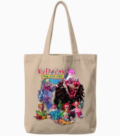 Killer Klowns from Outer Space Vintage Group Shot Tote Bags - Natural