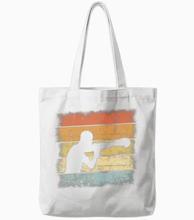 Boxer Retro Tote Bags - White