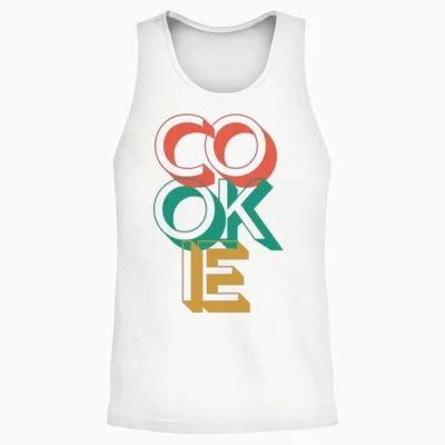 Retro Cookie Unisex Tank Top - White