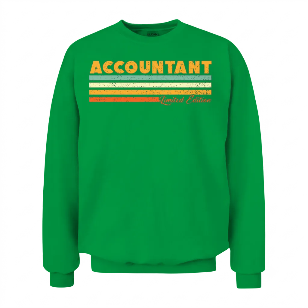 Accountant Retro Gift Unisex Sweatshirt - Irish Green