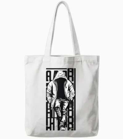 Rapper Graphic Tees Hip Hop T Shirt Streetwear Men Tote Bags - White