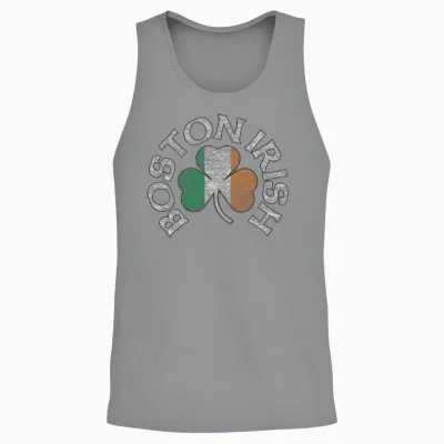 Boston Irish Shamrock Flag Clothing Unisex Tank Top - Sport Grey