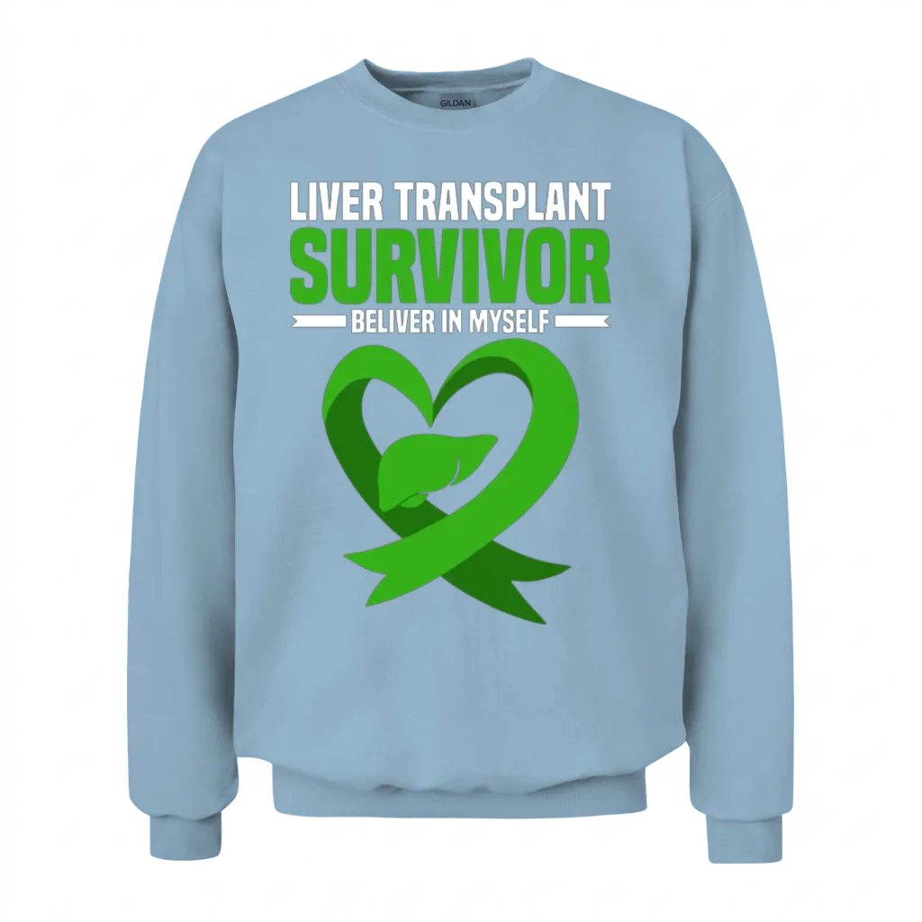 Liver Transplant Unisex Sweatshirt - Light Blue